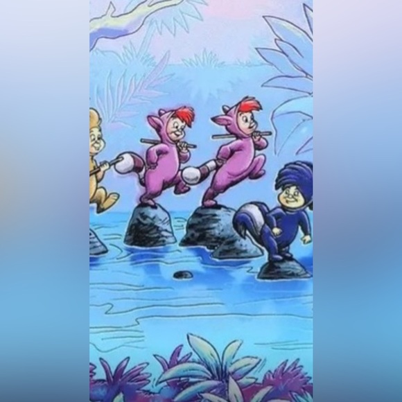 Disney Loungefly Peter Pan Lost Boys Skipping Over River Rocks Mini Backpack NWT - Picture 13 of 15